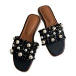 FRENCH COMFORT Black Pearl Boucle Slide Sandals Sz 38 / US 8 NEW NWOT Photo 5