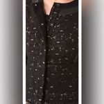 Diane Von Furstenberg  Maya Pebble Lace and Leather Black Button and Zip Blazer Photo 6