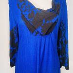 Royal Blue And Black Reborn Long sleeve Dress Size XL Photo 2
