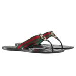 Gucci  Interlocking GG Web Strap Thong Sandal Black Size 36.5 Photo 3