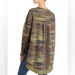 Z Supply The Weekender Large Camo High-Low Pullover Tunic Top Green Photo 2