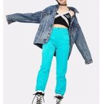 Free People X Ragged Priest jumbo Corduroy Dad Jeans TURQUOISE size 24 Photo 3