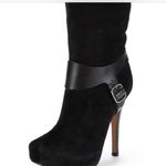 ROSEGOLD Black Suede Stiletto Boots Size 6.5 Photo 3