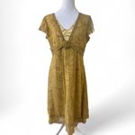 VINTAGE Y2K J. JILL COTTAGE‎ SILK/LINEN MIDI DRESS SIZE US 10. Photo 4