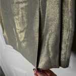 Tory Burch NWT Gold Basketweave Pencil Skirt Size 6 Zipper Closure Photo 2