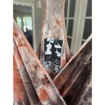 Young Fabulous and Broke  Naomi Velvet Jumpsuit M Tie Dye Peach Brown Wide Leg Photo 3