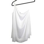 Tyche  Flowy Blouse One Shoulder Pullover Top Sleeveless Tunic Shirt White L NWOT Photo 1