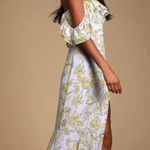 Lulus Adelaide Lavender Floral Print Off-the-Shoulder Maxi Dress Photo 1