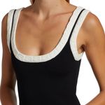 Alexander Wang Jacquard Logo Trim Mini-Dress in Black & White Photo 4