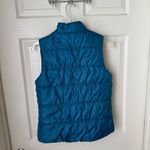 American Eagle Outfitters Medium Teal Puffer Button Vest Zippered Pocke… Photo 1