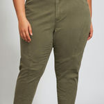Catherines Pants Comfort Waist Stretch Casual Neutral Olive Green Plus Size 4X Photo 0
