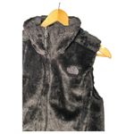 The North Face Reversible Vest Womens Medium Black Quilted Faux Fur Puffer Fuzzy Photo 7