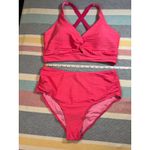 NWOT Bright Pink Textured Bikini Set Photo 6