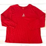 Target  Women’s XL Red Long Sleeve Christmas Tree Shirt Size X Large 24W 26W Wide Photo 0