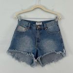 One Teaspoon  Hawks High Waist Raw Hem Distressed Denim Jean Shorts Photo 2