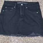 American Eagle  woman size 6 black distressed jean skirt Photo 0