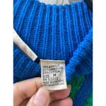 Liz Claiborne VTG Women’s Sweater Sz M Chunky Knit Blue GREEN GEOMETRIC Photo 3