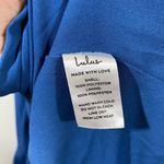 Lulus Lulu’s Manhattan Moment Blue Ruffled Midi Wrap Dress in Royal Blue Size Large Photo 7