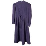 Vintage Dark Purple Pleated Dress Junior Small Long Sleeve Puffed‎ Shoulder Size undefined Photo 4