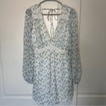 ASOS  Blue Floral Chiffon Long Sleeve Romper Size:‎ 8 Photo 1