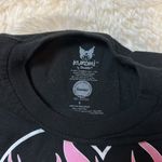 BIOWORLDS ANIME CARTOON KUROMI BY SANRIO FLAMING HEART GRAPHIC CROP TEE Black Photo 1