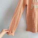 Marled Orange and White Crew‎ Neck Sweater size medium Photo 2