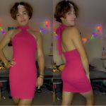 Blue Blush Vibrant Pink Backless Dress Photo 3