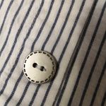 LaBanga Boat Neck Striped Blue/White Top L Tie Sleeves Nautical Preppy Casual Blue Size L Photo 6