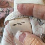 Cupshe Cream w/ Tropical Floral Button-Down Shirt Dress Swim Cover Up Size Small Photo 9