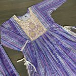 Cotton Nayra Cut Beautiful Kurti Set Indian Women Wedding Wear Ethnic Kurta Set Blue Size XL Photo 8