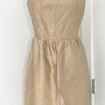 Twelfth Street by Cynthia Vincent Size 4 Gold Silk Strapless Dress with Bow Photo 0
