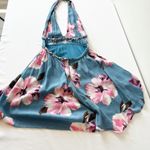 Illa Illa Floral Crepe Halter Dress Blue Pink Size S Photo 8