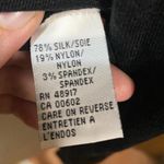 Calvin Klein Black Mesh Deep V-Neck Blouse Photo 5