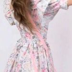💕LAURA ASHLEY x BATSHEVA💕 Eden Dress ~ Quartet Cream Floral Print 2 NWO Pink Photo 1
