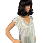 American Vintage Kayser Green flutter sleeves Long Nightgown size medium Photo 3
