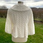 Pyramid Collection White Faux Fur jacket bell sleeve S Photo 10