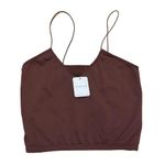 Free People Intimately Skinny Strap Brami CropTop Brown Cappucino Womens M/L NWT Photo 1