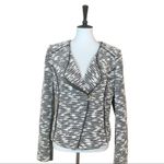 Gibson Latimer Blazer Tweed Moto Jacket Cream Officecore Women's Size Large Photo 6