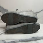 Toms Women's Gray Suede Embroidered Detail Lace-up Short Wedge Bootie Sz 7 Boho Photo 7