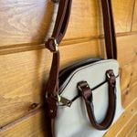 Cream & Brown Faux Leather Women's Handbag Photo 2