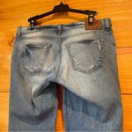 ZARA  Woman Medium Rise Slim Fit Straight Leg Stretch Distressed Denim Jeans 4 Photo 3