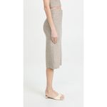 ASTR  the Label Terry Knit Belmont Midi Skirt in Taupe Gray Marled Small New Photo 1