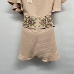 Anthropologie Entro Floral Embroidered Waist Tie Short Sleeve V-Neck Cottagecore Romper Photo 5