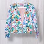 FAISCA Women’s Bright Spring Floral Business Casual Blazer Jacket Pink Size M Photo 1
