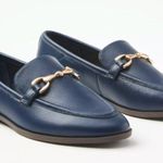 Loft Horsebit Loafers Navy Blue Size 8M Photo 0
