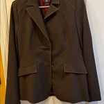 Laundry by Shelli Segal BROWN JACKET TAN PIPING AROUND SEAMS/POCKETS/NECKLINE Photo 2