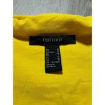 Forever 21 Yellow Tropical Palm Tree Button-Up Crop Shirt Size Medium Vaca Vibes Photo 4