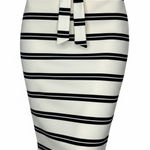 Sugar Lips Striped Pencil Skirt Tie Waist Knee Length Navy White Size Small NWT Photo 0