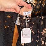 Free People RUMER The Label Remi Mini Dress Black Crochet Floral Size L Photo 7
