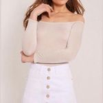 Celebrity Pink White Denim Mini Skirt Stretchy  Size Small Photo 0